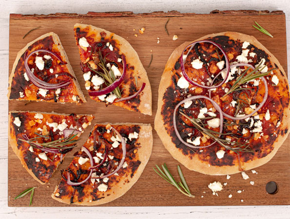 Red Onion and Feta Flatbreads