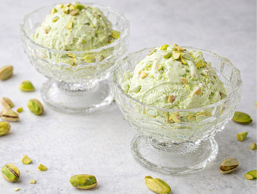 Glace à la pistache sans produits laitiers