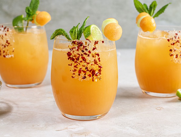 Hot Honey Melon Margarita