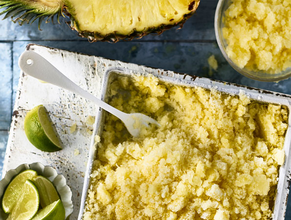 Pineapple Rum Granita