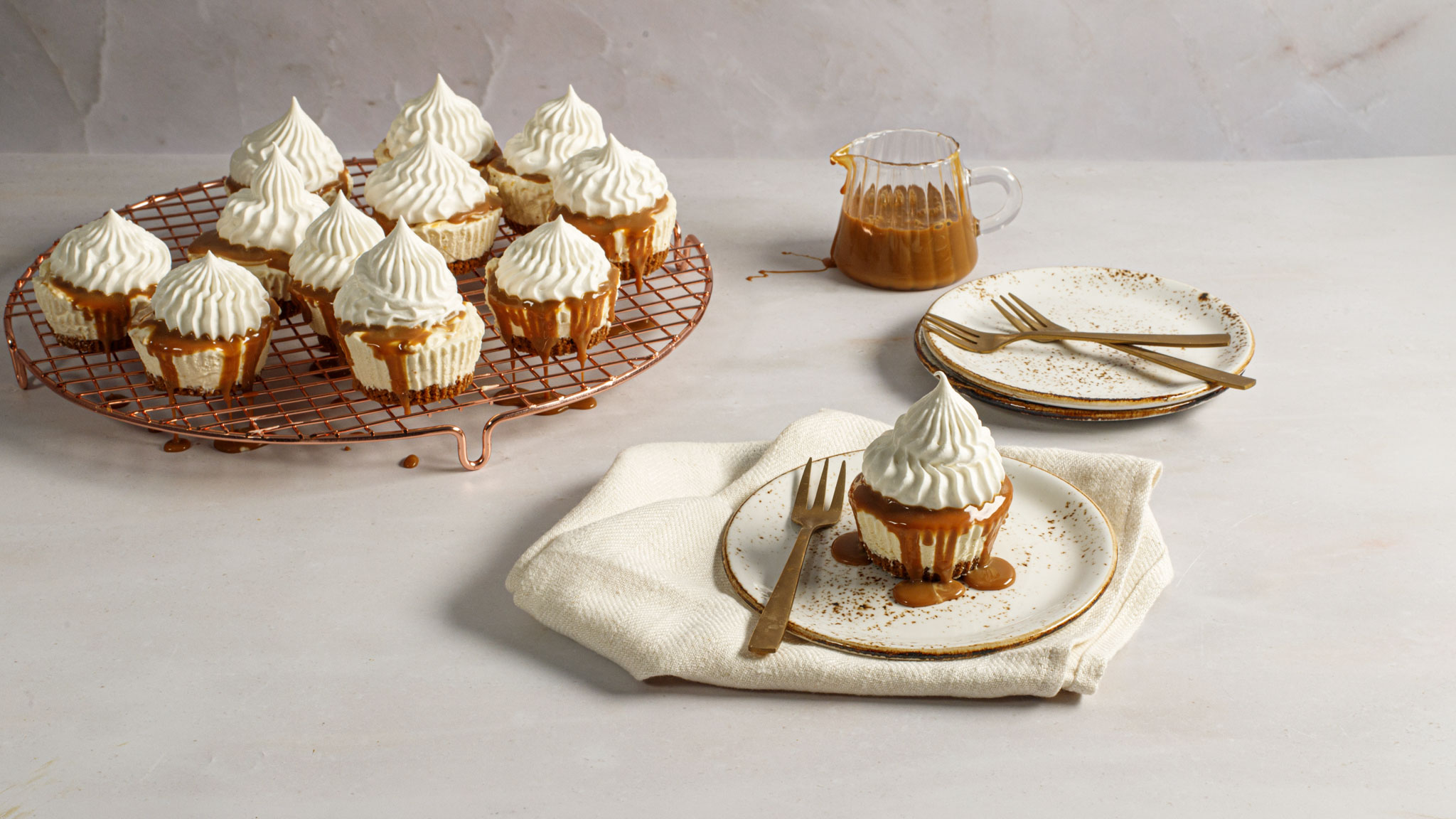 Caramel Mini Cheesecakes