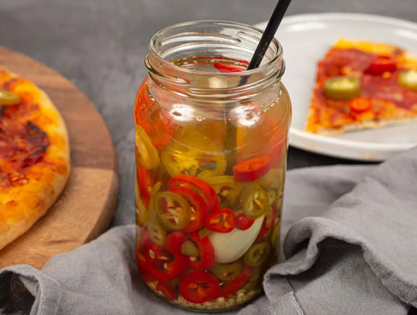 Pickled Chillies and Garlic