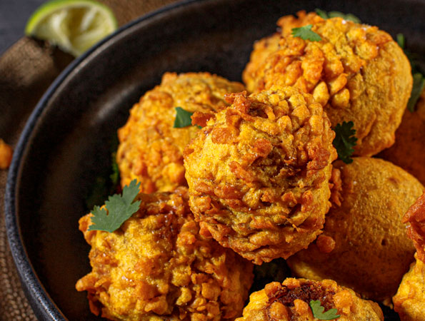 Batata Vada med kartoffelrester