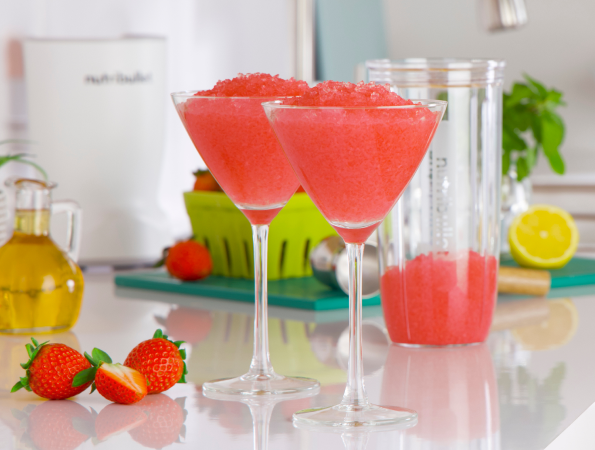 Granité vodka-fraise
