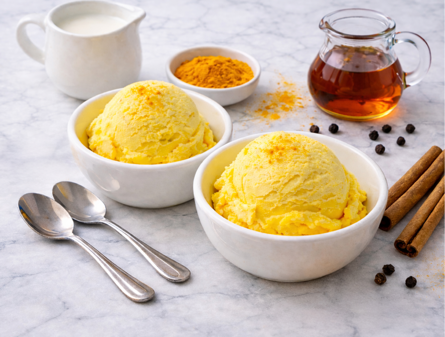 Glace au Golden Milk sans produits laitiers
