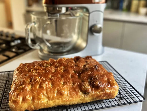 Focaccia Stuffed with Wild Garlic Pesto by Juliet Sear