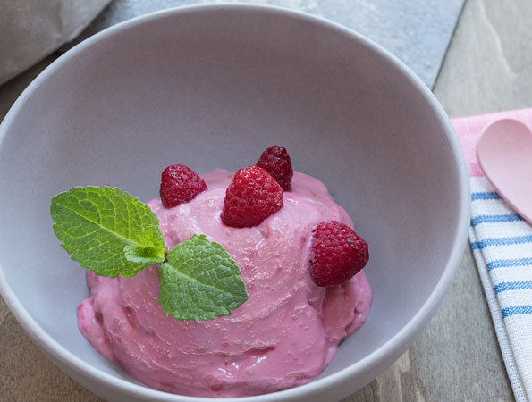 Protein Raspberry Ice Cream