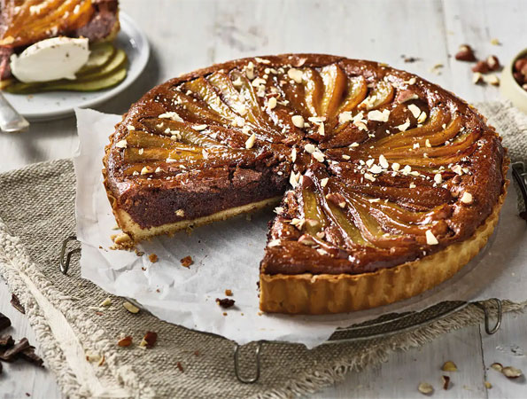 Pear and Chocolate Tart