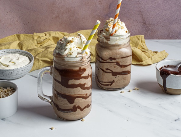 Chocolate, Banana and Hazelnut Milkshake