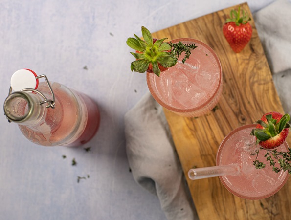 Strawberry Thyme Shrub