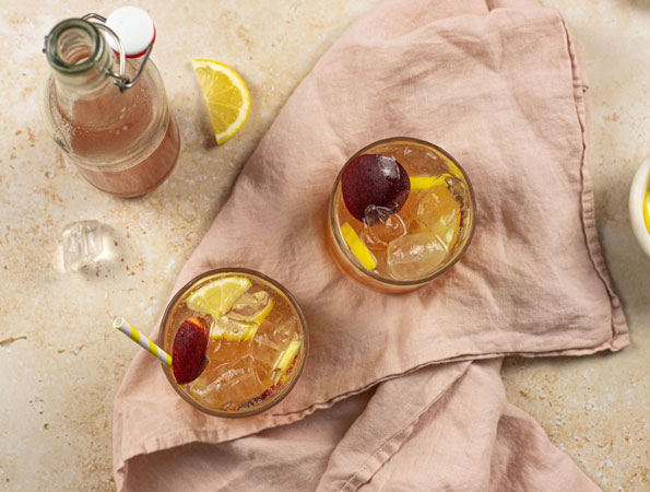 Peach and Ginger Shrub