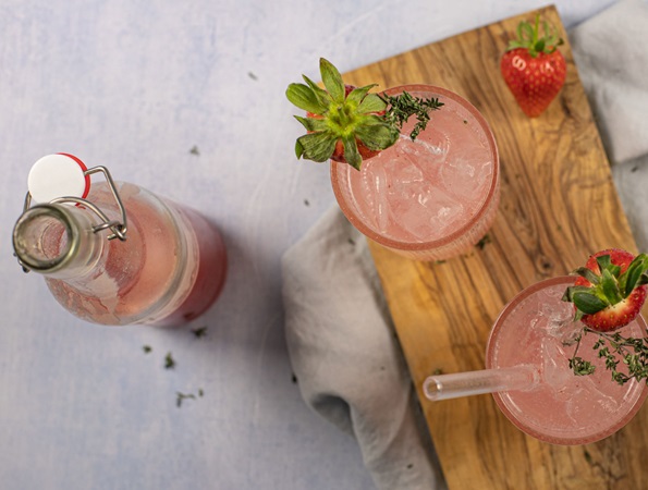 Strawberry Thyme Shrub