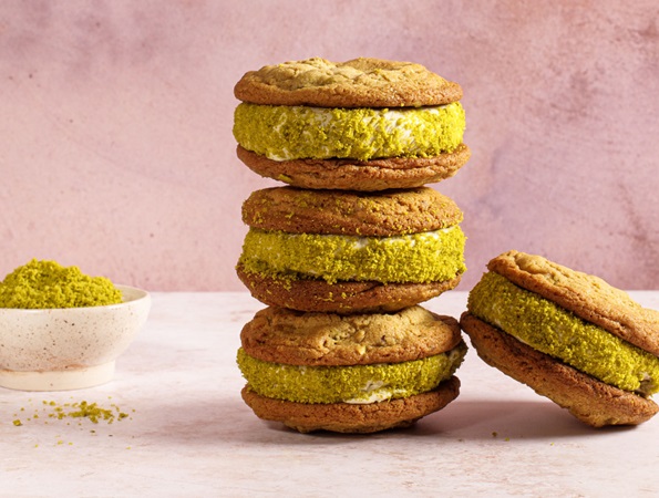 Double Pistachio Ice Cream Sandwiches
