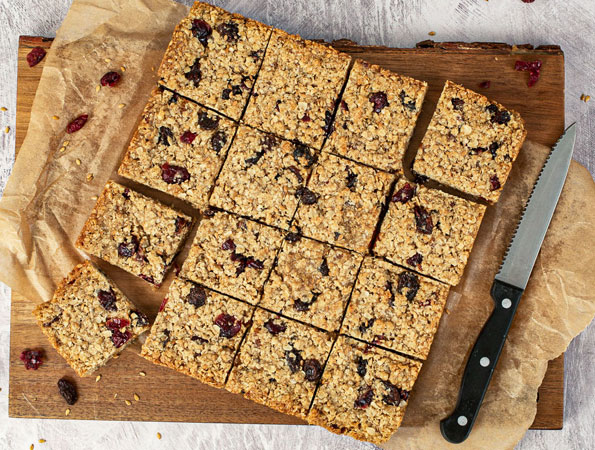 Cranberry and Raisin Flapjacks