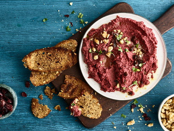 Cranberry and Walnut Hummus