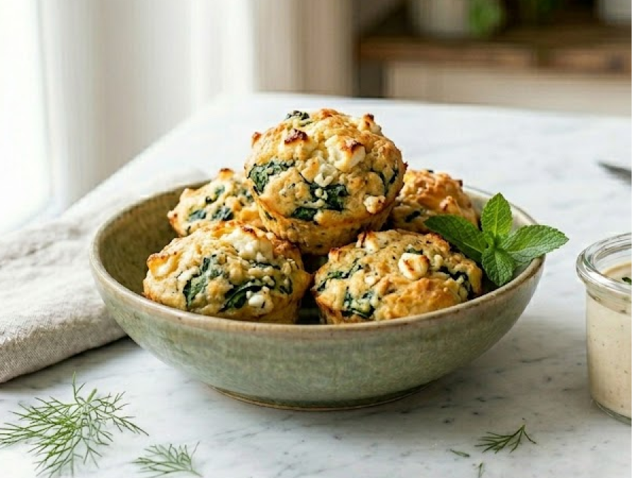 Muffins chèvre épinards