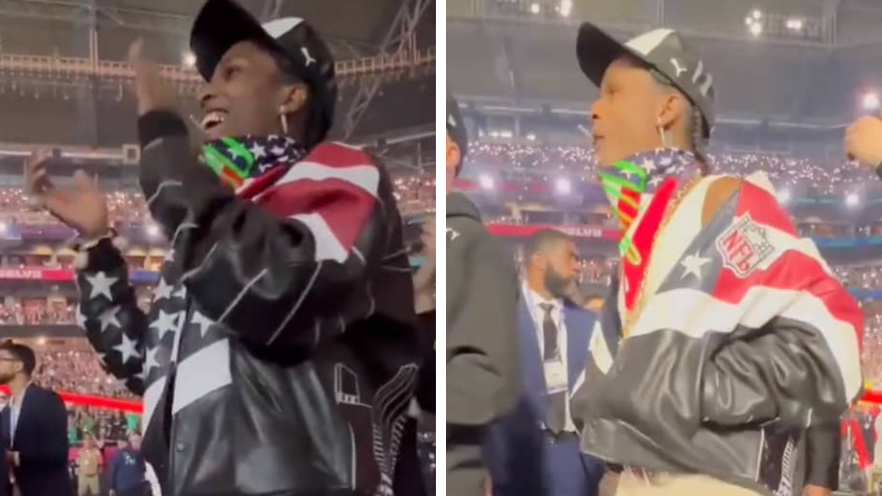 Unsurprisingly, ASAP Rocky also looked great at the Super Bowl