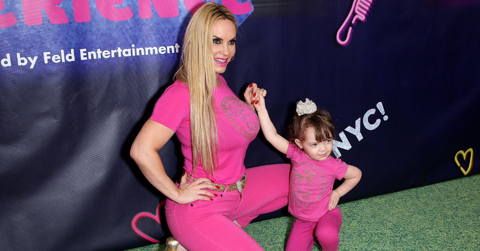 Coco Austin divides opinion after revealing she bathes six-year-old daughter  in the kitchen sink