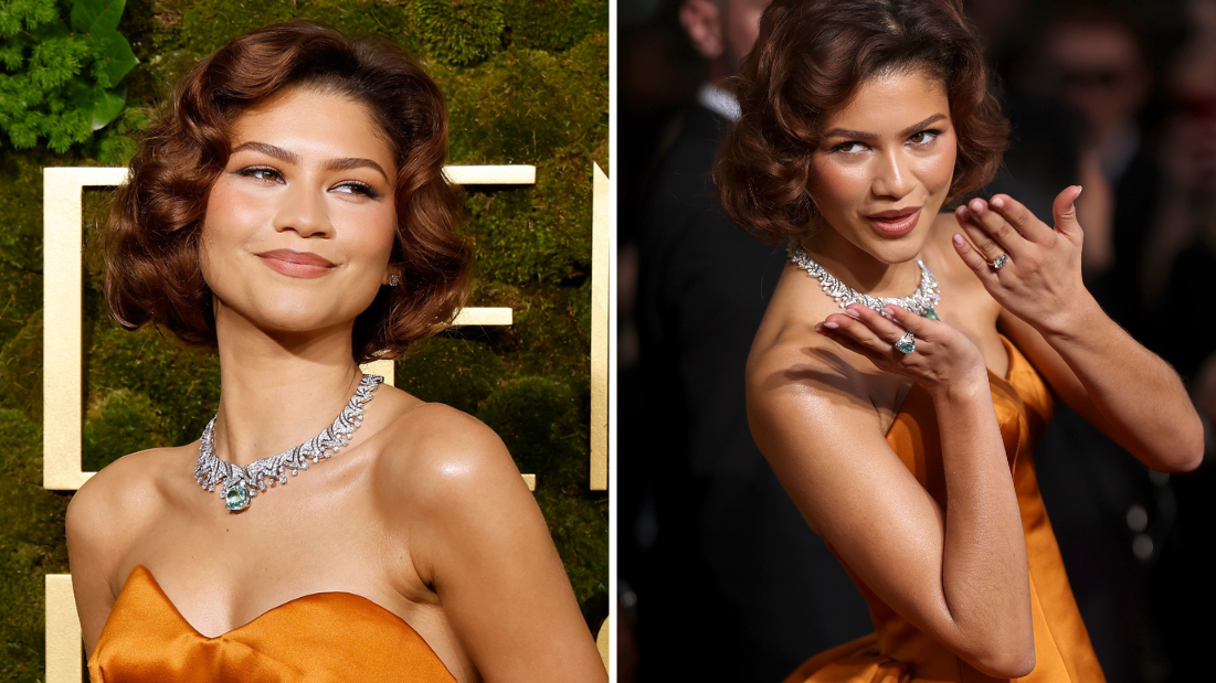 slim fit dress slacks Zendaya Coleman Strapless The Greatest Showman World Premiere Gown