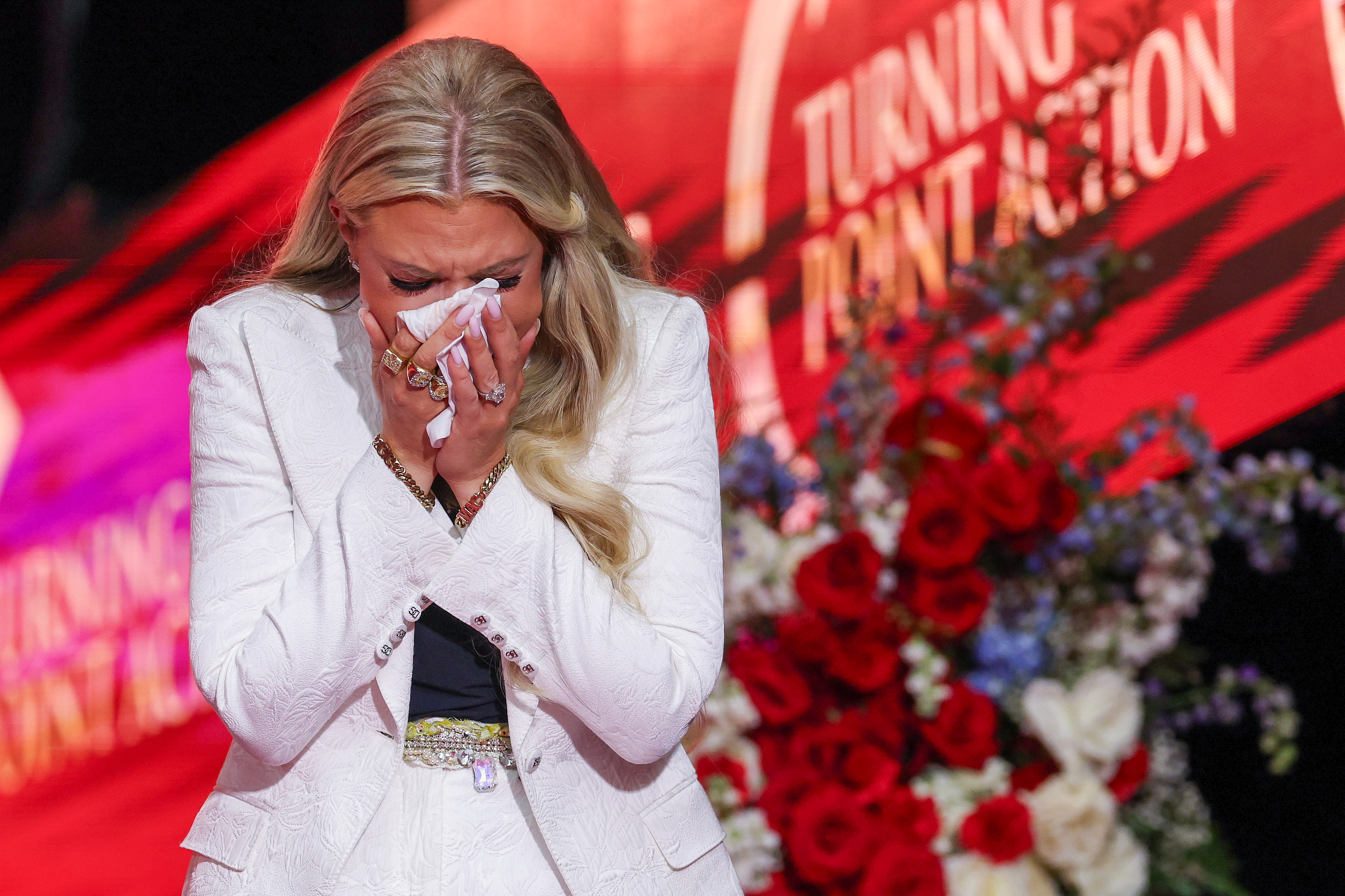 Reason why Erika Kirk didn't wear black to husband Charlie's memorial as  white outfit causes confusion