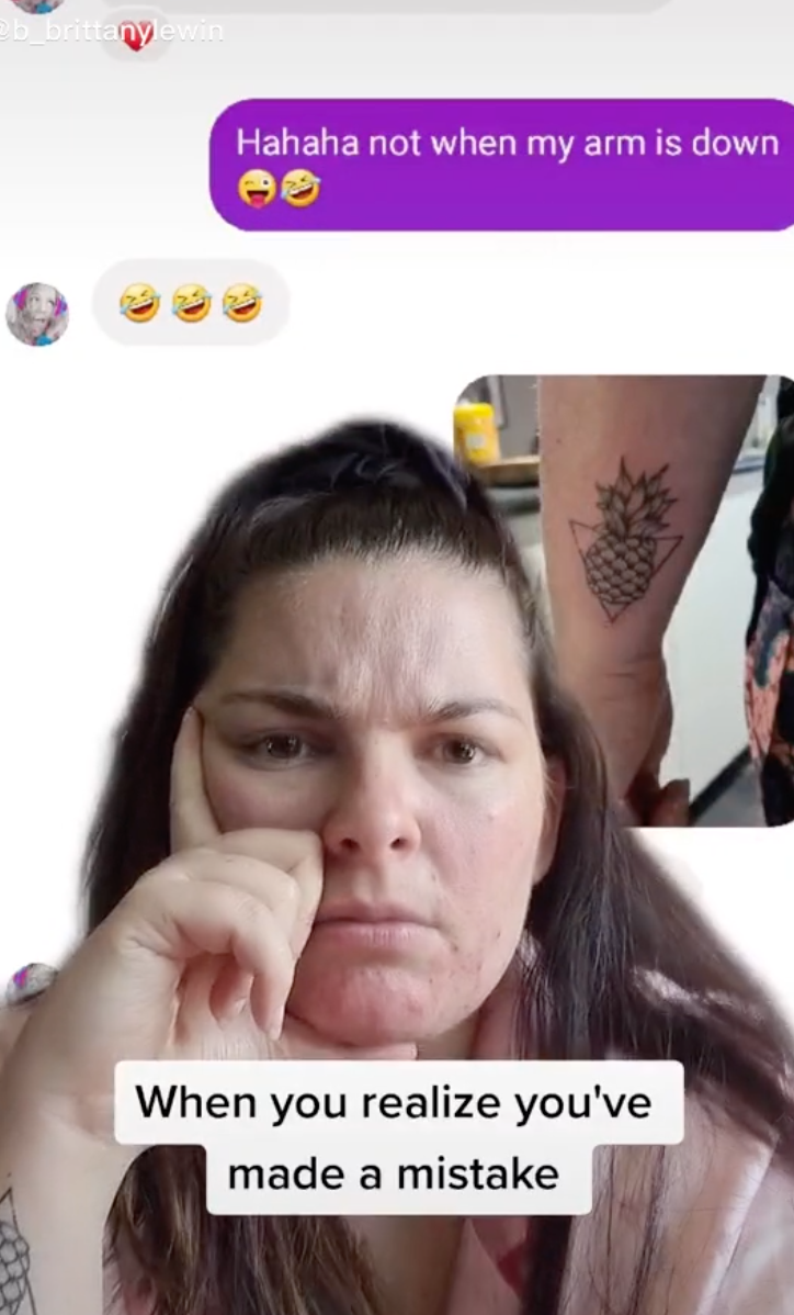 Woman regrets getting upside-down pineapple tattoo after learning its true  meaning