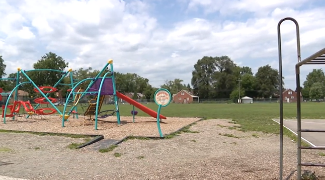 The playground was attached to a local school. 
Credit: WJBK
