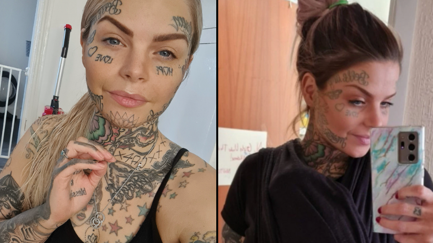 Old woman with tattoos in her face hires stock photography and images   Alamy