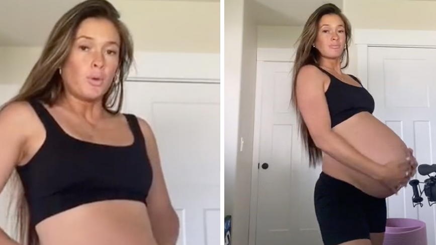 Pregnant woman's TikTok shows how much baby bump grows in 1 week