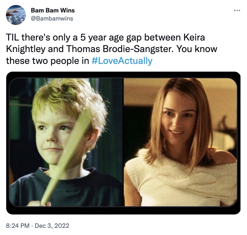 People can t get over age gap between Kiera Knightley and Thomas