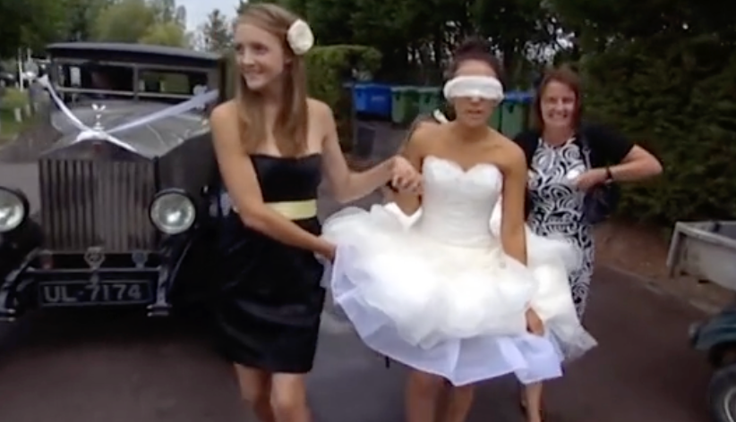 Bride absolutely fuming as husband surprises her with Thorpe Park