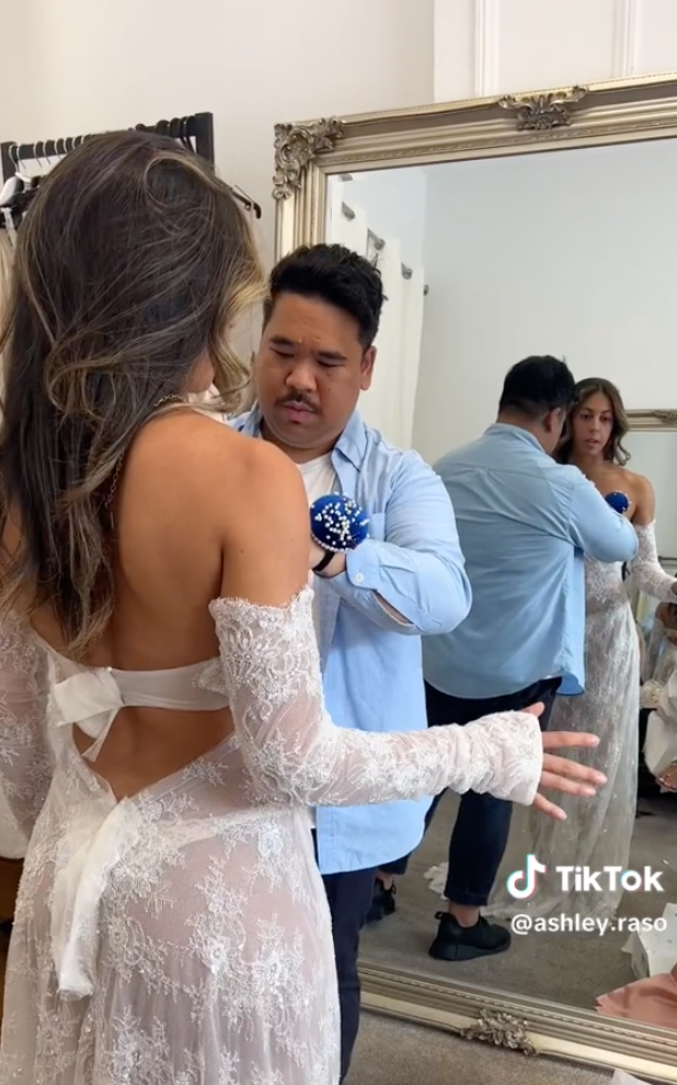 Woman stuns by wearing very revealing dress on her wedding day