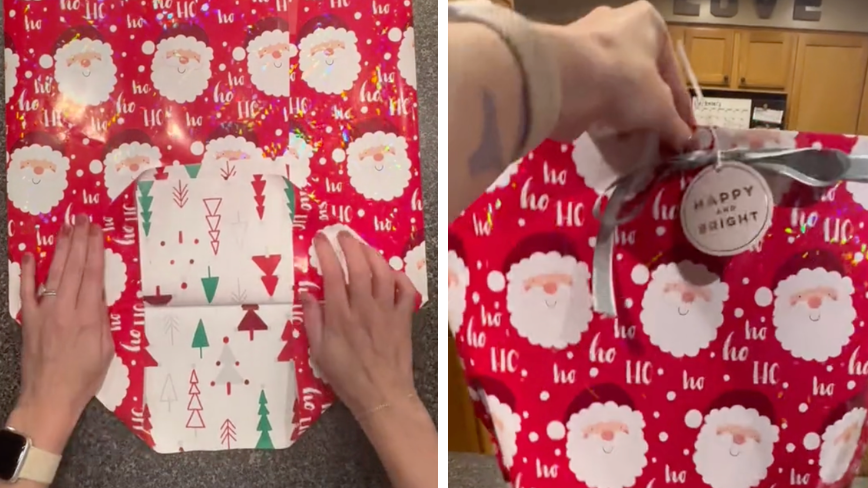 I found a way to never buy wrapping paper — people love my holiday hack