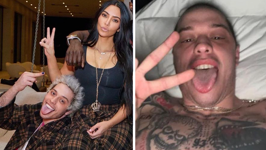 Pete Davidson Fans Think He May Have a Kim Tattoo on His Chest   Entertainment Tonight
