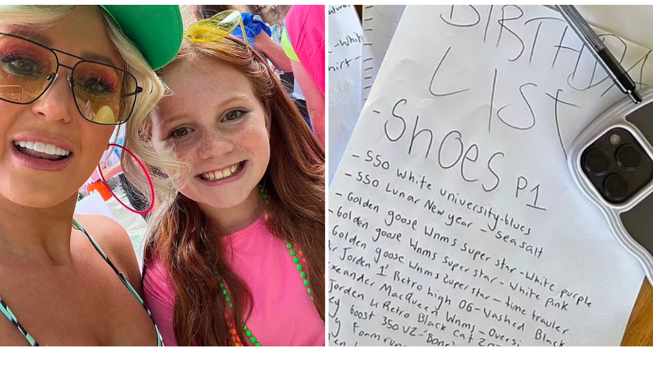 Mum shares 11-year-old daughter's very extravagant Christmas list