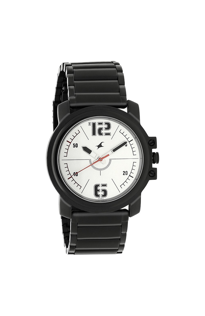 Ss black fastrack watch hot sale