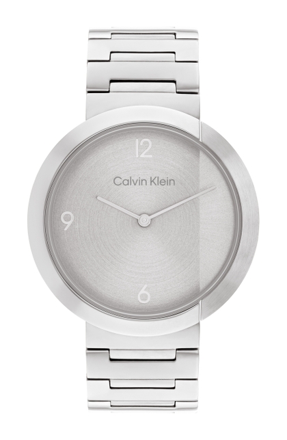 Unisex Stainless Klein Calvin Watch Klein 25200342 Steel Iconic Calvin Quartz
