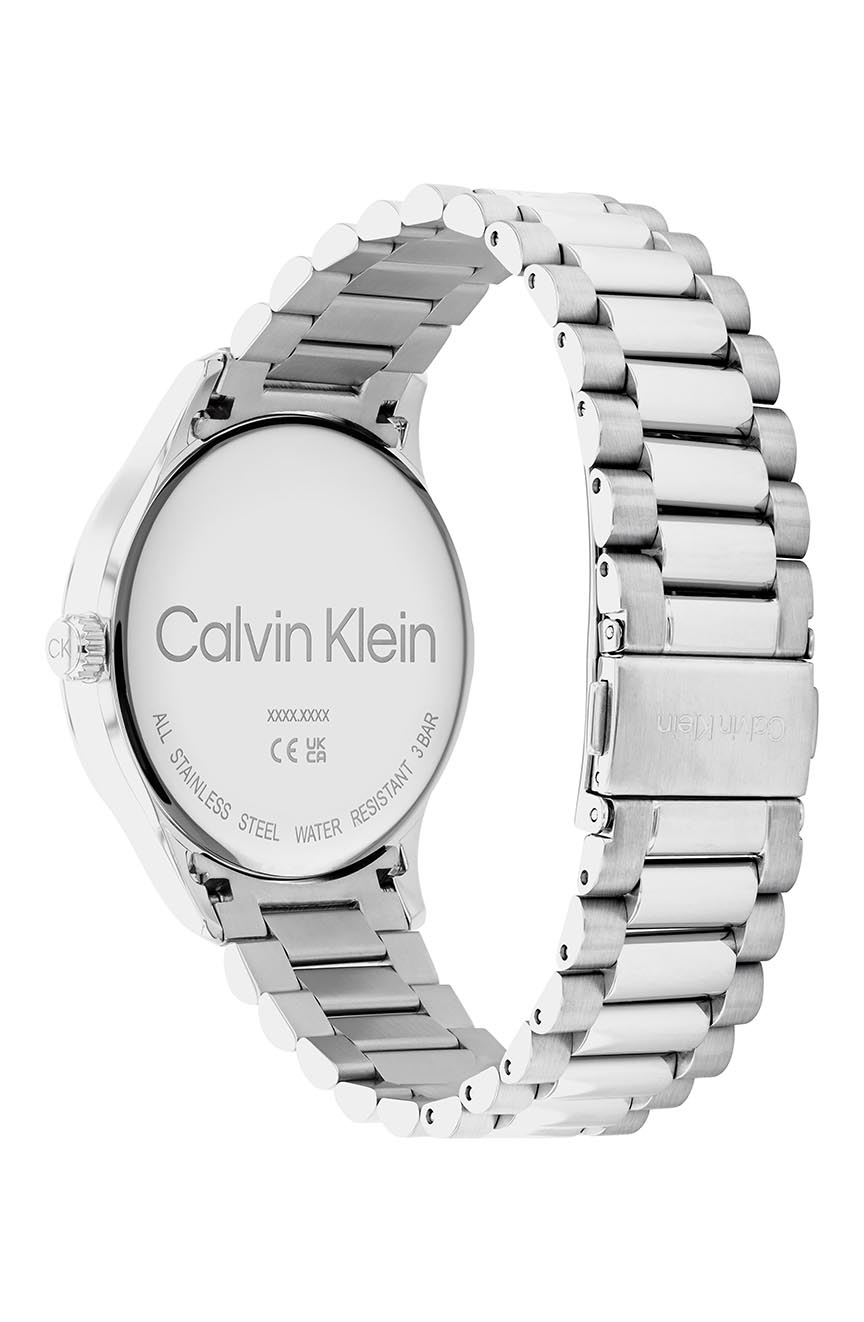 calvin klein quartz stainless steel back