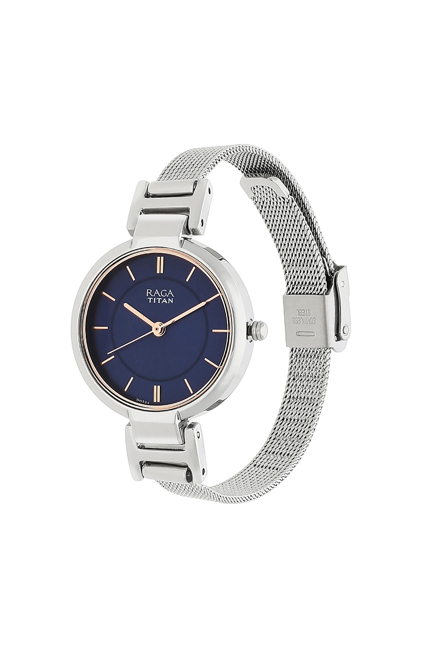 Titan raga blue outlet dial watch