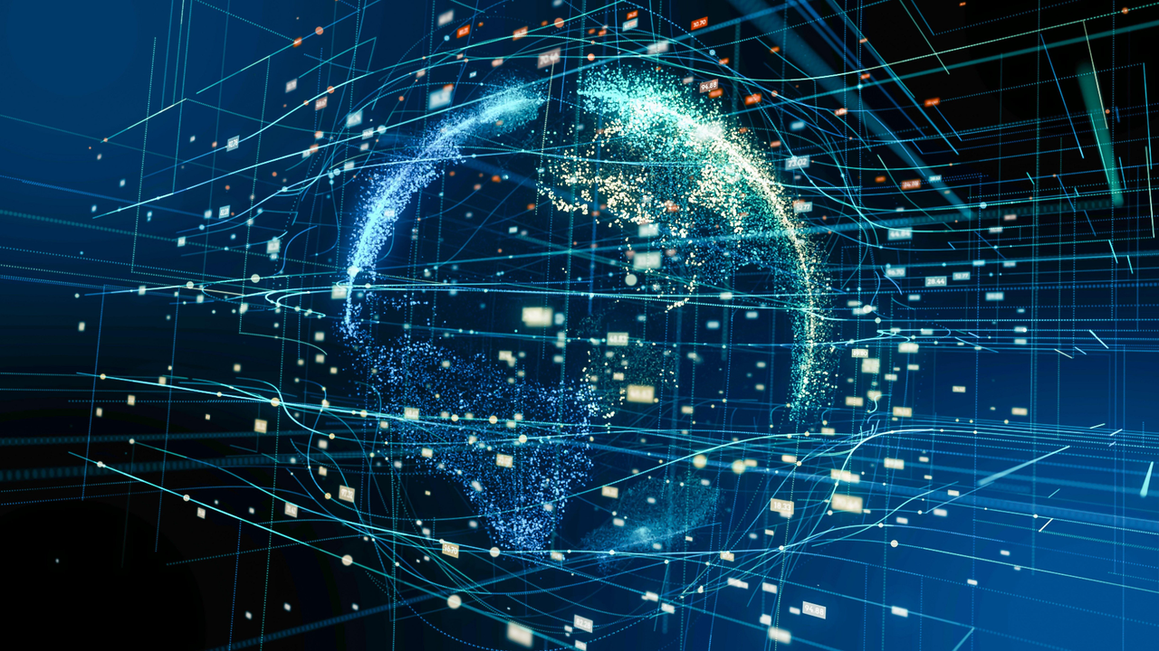 Digital data globe with futuristic information technology Digital data globe with futuristic information technology