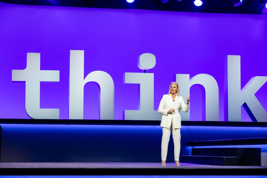 IBM CEO Ginni Rometty delivers a keynote address at IBM Think 2019 in San Francisco.