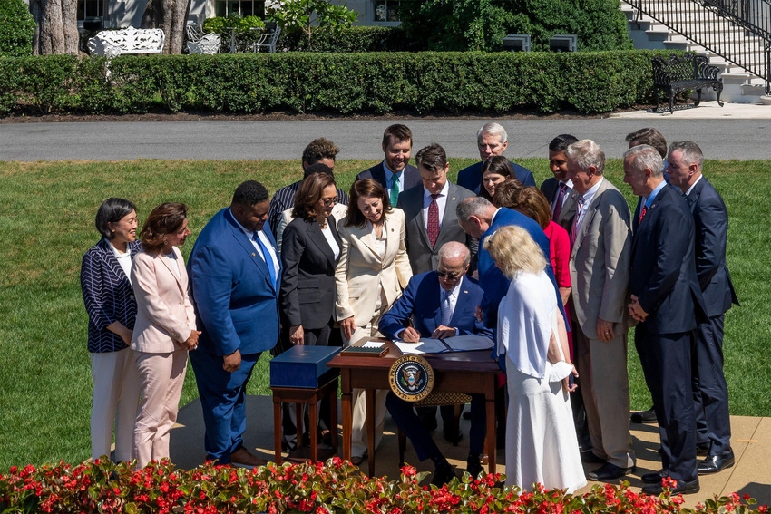 President Biden signs the CHIPS bill in 2022.