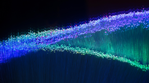 lit tips of fiber optic strands lit tips of fiber optic strands
