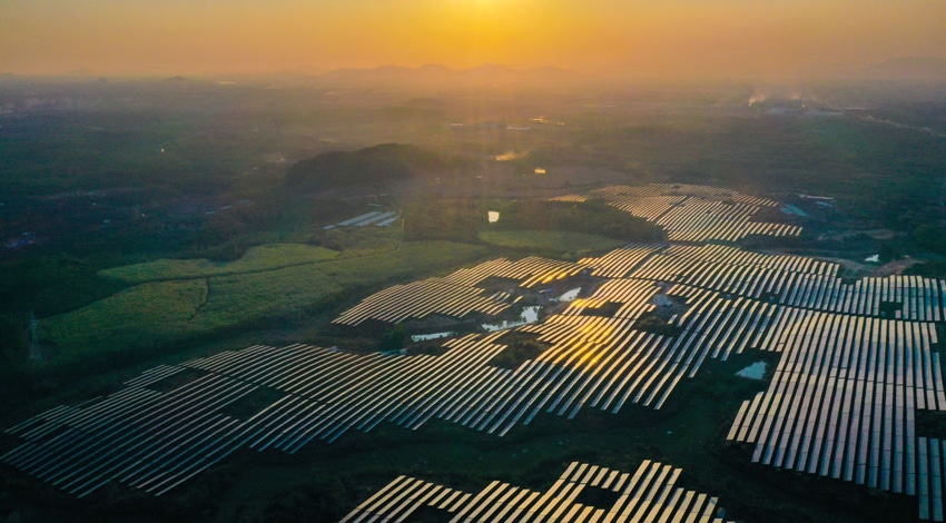 A photovoltaic power station in Guangdong, China, 2019