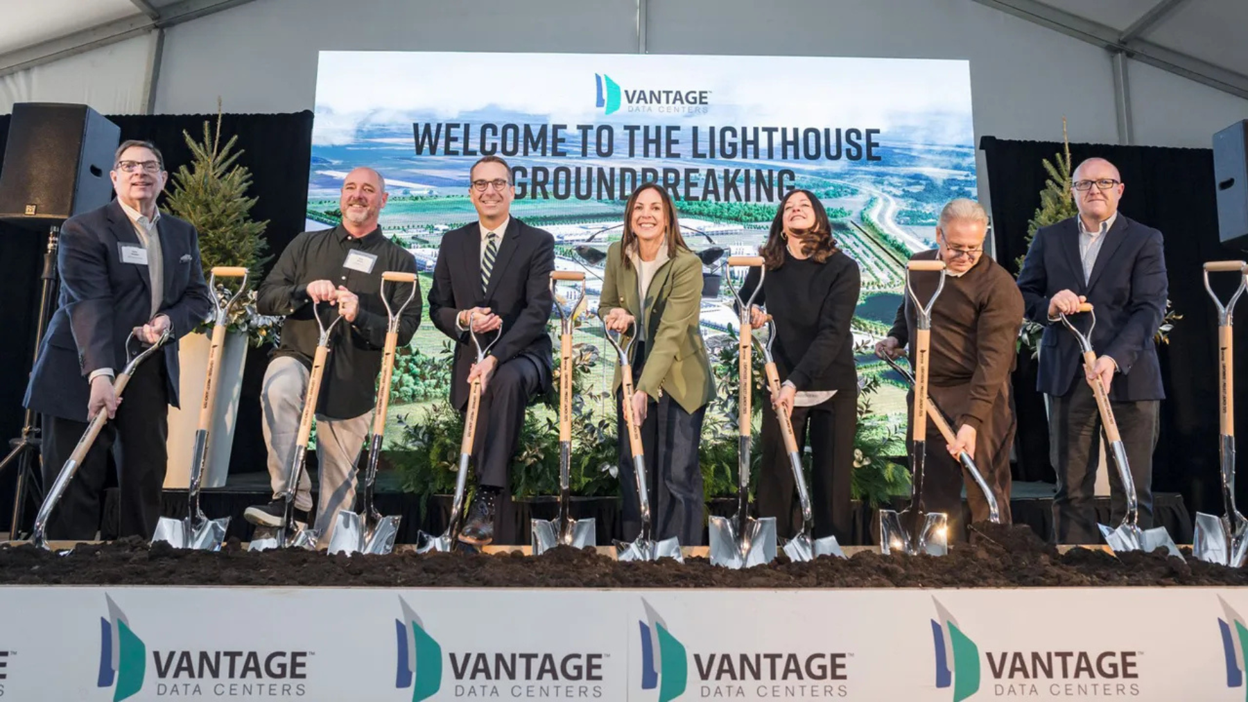 vantage data center ground-breaking ceremony