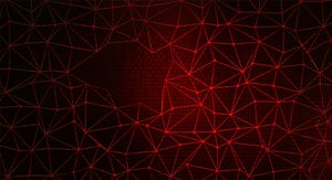 Digital Web on Dark Red Backgrund