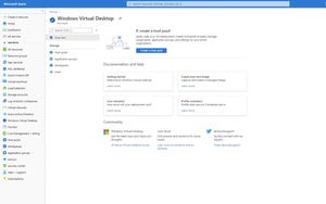 Microsoft Azure's windows virtual desktop view