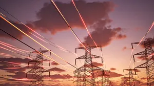 high-voltage power lines at sunset high-voltage power lines at sunset