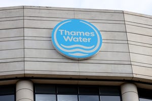 Thames water logo on building
