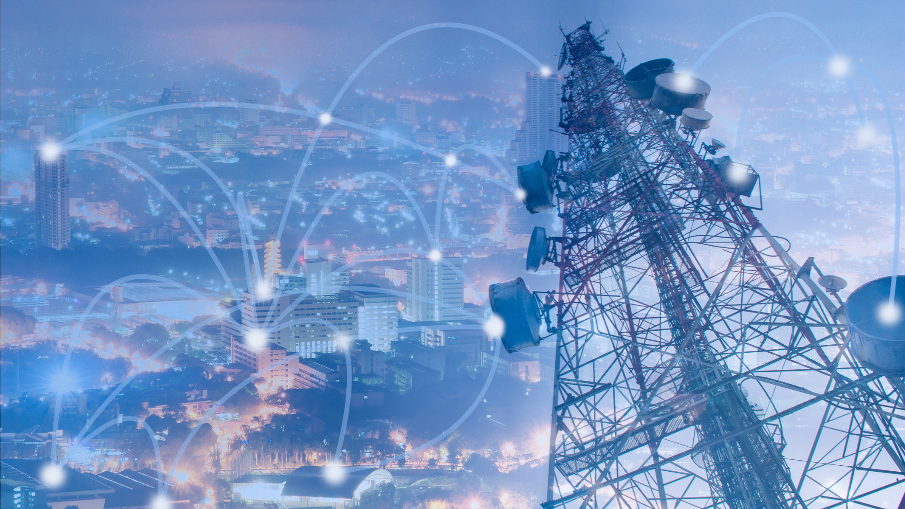Double layer network connection concept telecommunication to the city