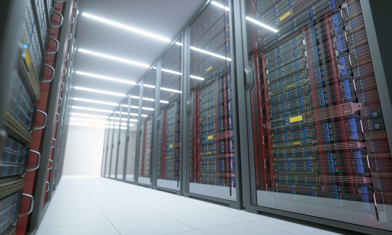 Bare-metal server in a server room Bare-metal server in a server room